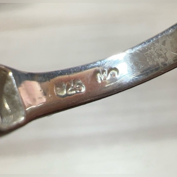 Designer Signed Sterling Silver Chained Horse Bit Heart Ring, Size 7, 3.4g - Picture 7 of 12